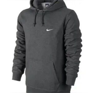 Nike Sportswear Club Fleece embroidered hoodie sweater sweatshirt grey swoosh